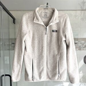 L.L. Bean Women's Ivory/Tan Fleece Jacket
